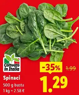 Lidl Spinaci offerta
