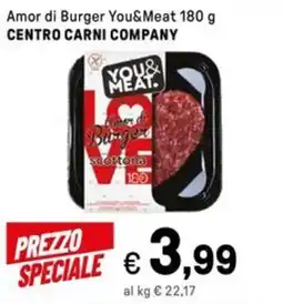 Iper La Grande Amor di Burger You&Meat CENTRO CARNI COMPANY offerta