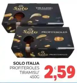 Eté Solo italia profiteroles tiramisu' offerta