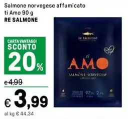 Iper La Grande Salmone norvegese affumicato ti Amo RE SALMONE offerta