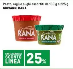 Iper La Grande Pesto, ragù o sughi GIOVANNI RANA offerta