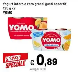 Iper La Grande Yogurt intero o zero grassi YOMO offerta