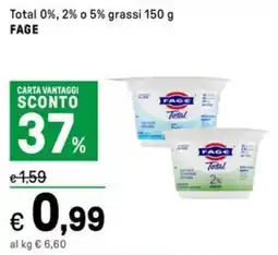 Iper La Grande Total 0%, 2% o 5% grassi FAGE offerta