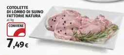 Coop Cotolette di Lombo di Suino Fattorie Natura offerta