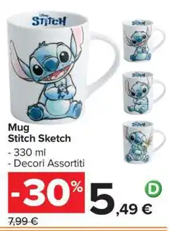Carrefour Mug Stitch Sketch offerta