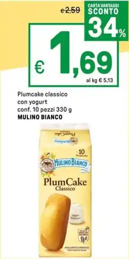 Iper La Grande Plumcake classico con yogurt conf. 10 pezzi MULINO BIANCO offerta