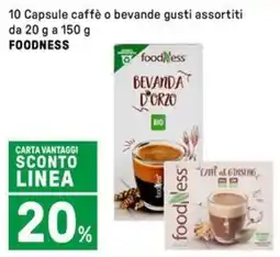 Iper La Grande 10 Capsule caffè o bevande FOODNESS offerta