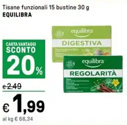 Iper La Grande Tisane funzionali 15 bustine EQUILIBRA offerta