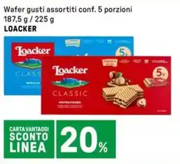 Iper La Grande Wafer conf. 5 porzioni LOACKER offerta