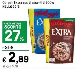 Iper La Grande Cereali Cereali Extra gusti assortiti 500 g KELLOGG'S KELLOGG'S offerta