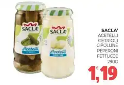 Eté Sacla' acetelli cetrioli cipolline peperoni fettucce offerta