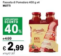 Iper La Grande Passata di Pomodoro MUTTI offerta
