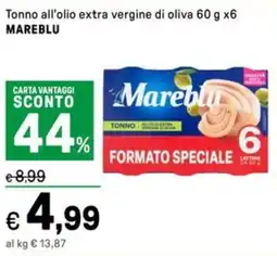 Iper La Grande Tonno all'olio extra vergine di oliva MAREBLU offerta