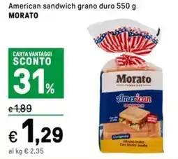 Iper La Grande American sandwich grano duro MORATO offerta