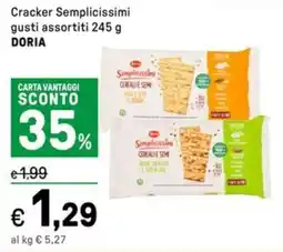 Iper La Grande Cracker Semplicissimi DORIA offerta