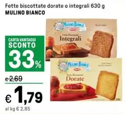 Iper La Grande Fette biscottate dorate o integrali MULINO BIANCO offerta