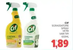 Eté Cif sgrassatore spray vetri offerta