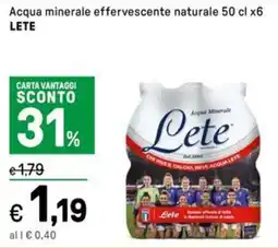 Iper La Grande Acqua minerale effervescente naturale offerta