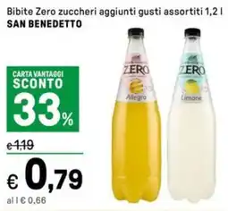 Iper La Grande Bibite Zero zuccheri aggiunti SAN BENEDETTO offerta