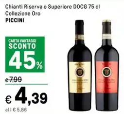 Iper La Grande Chianti Riserva o Superiore DOCG Collezione Oro PICCINI offerta
