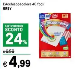 Iper La Grande L'Acchiappacolore 40 fogli GREY offerta