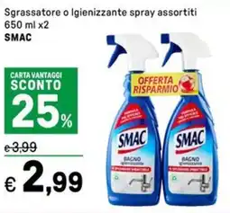 Iper La Grande Sgrassatore o Igienizzante spray SMAC offerta