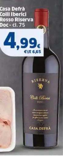 Sigma Casa Defra Colll Iberici Rosso Riserva Doc offerta