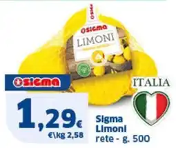 Sigma Sigma Limoni offerta
