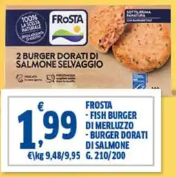 Sigma Frosta - fish burger di merluzzo -burger dorati di salmone offerta