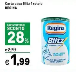 Iper La Grande Carta casa Blitz 1 rotolo REGINA offerta