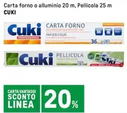 Iper La Grande Carta forno o alluminio 20 m, Pellicola 25 m CUKI offerta