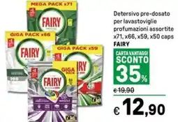 Iper La Grande Detersivo pre-dosato per lavastoviglie profumazioni assortite x 71 , x 66 , x 59, x 50 caps FAIRY offerta