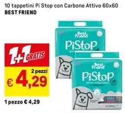Iper La Grande 10 tappetini Pi Stop con Carbone Attivo 60x60 BEST FRIEND offerta