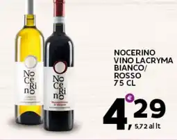 Extra Supermercati Nocerino vino lacryma bianco/ rosso offerta