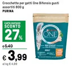 Iper La Grande Crocchette per gatti One Bifensis gusti assortiti PURINA offerta