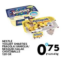 Extra Supermercati Nestlè yogurt smarties fragola/vaniglia/ nesquik/galak chocoballs offerta