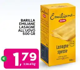 Extra Supermercati Barilla emiliane lasagne all'uovo offerta