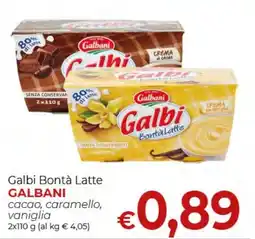Supermercati Nonna Isa Galbi Bontà Latte GALBANI cacao, caramello, vaniglia offerta