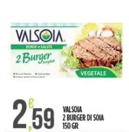 Euroesse Valsoia 2 burger di soia offerta