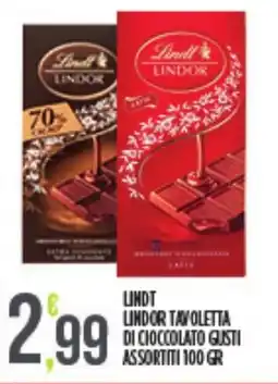 Euroesse Lindt lindor tavoletta di cioccolato offerta