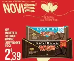 Euroesse Novi tavolette di cioccolato novibloc latte/fondente offerta