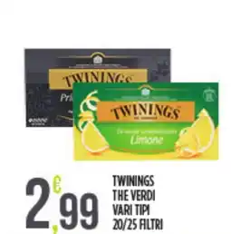 Euroesse Twinings the verdi 20/25 filtri offerta