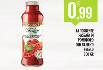 Euroesse La torrente passata di pomodoro con basilico fresco offerta