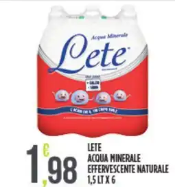 Euroesse Lete acqua minerale effervescente naturale offerta