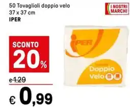 Iper La Grande 50 Tovaglioli doppio velo IPER offerta