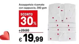 Iper La Grande Accappatoio ricamato con cappuccio, 380 gsm offerta