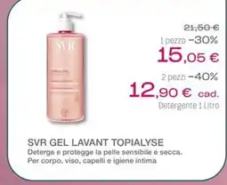 Iper La Grande SVR GEL LAVANT TOPIALYSE Deterge e protegge la pelle sensibile e secca. Per corpo, viso, capelli e igiene intima offerta