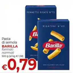 Supermercati Nonna Isa Pasta di semola BARILLA formati normali offerta