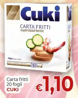 Supermercati Nonna Isa Carta fritti 20 fogli CUKI offerta