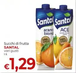 Supermercati Nonna Isa Succhi di frutta SANTAL offerta